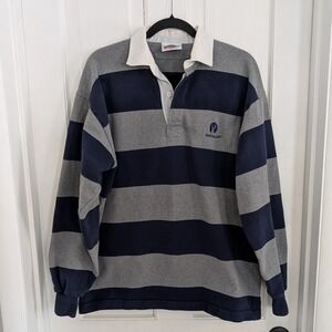 Vintage Barbarian Mens Rugby Polo Shirt XTRA LARGE Preppy Long Slv Deer Valley